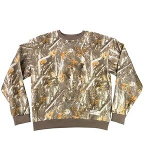 Comfrt Sweatshirt Mens XXL 2XL Camo Brown Pullover Crewneck Baggy Oversized